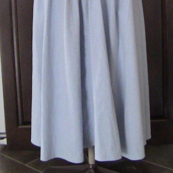 Blue Jean A-Line Tie Flare Polyester Cotton Heart Button Denim Dress Siz 12 Home - Picture 6 of 7